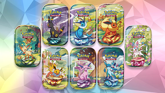 Pokémon TCG: Prismatic Evolutions Mini Tin Display Set – PokePlugZa