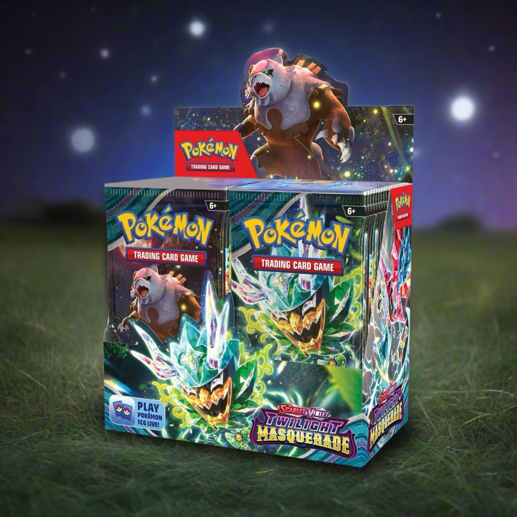 twilight masquerade booster box png Pokémon TCG: Twilight Masquerade Booster Box – PokePlugZa