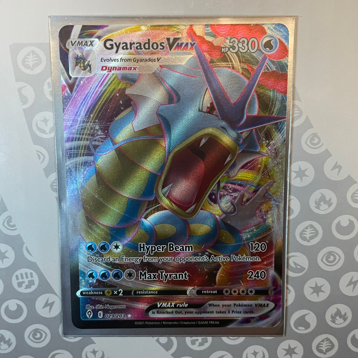 Carta Pokemon Gyarados VMAX Português 029/203 Card Original Copag