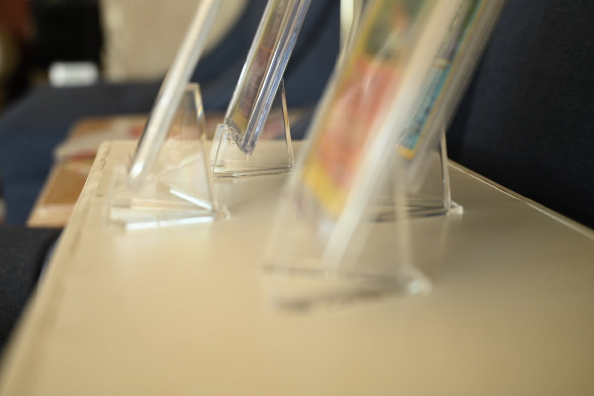 Geometric Acrylic Trading Card Display Stands PokePlugZa