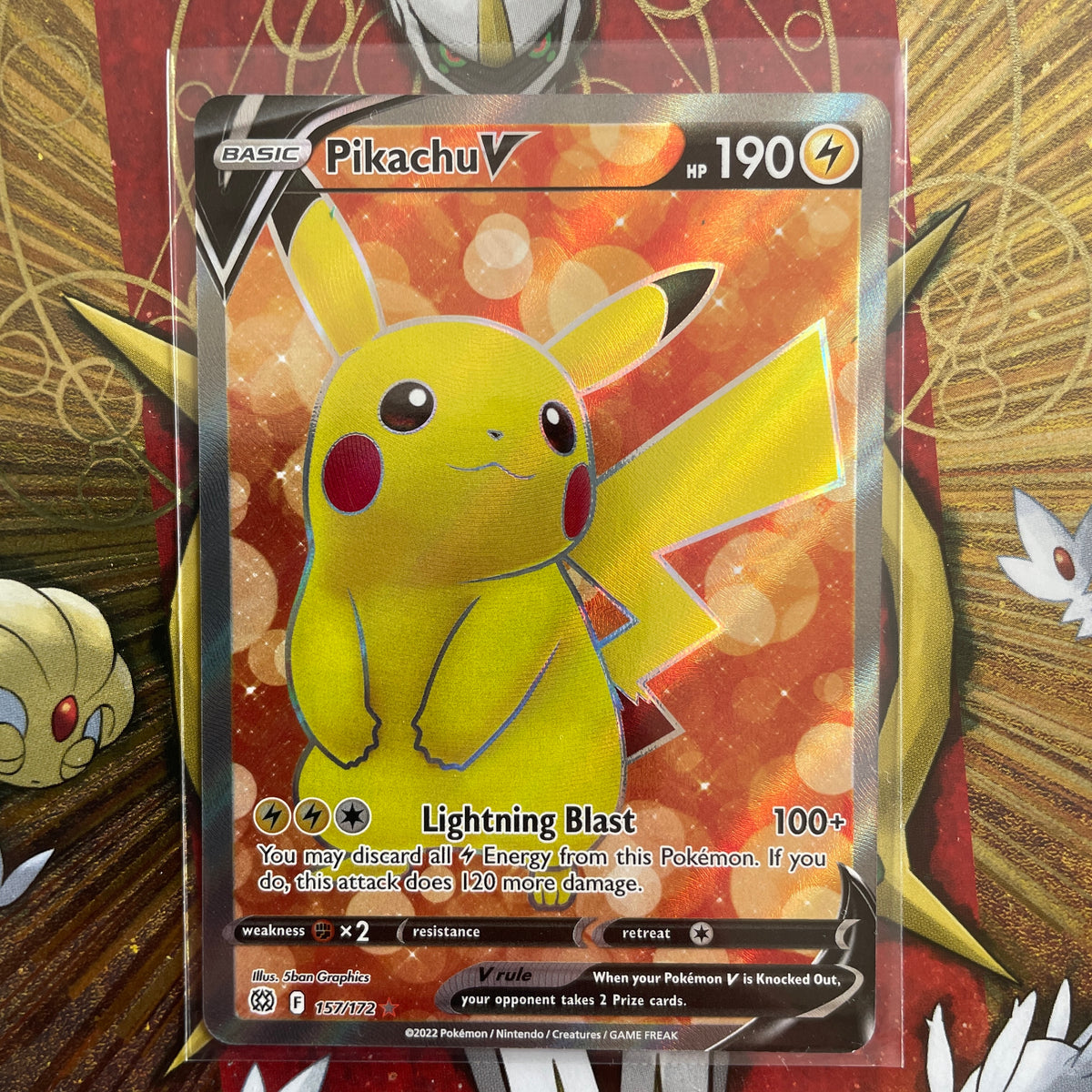  Pikachu 157/172 - Brilliant Stars - Ultra Rare Pokemon Card -  Full Art : Toys & Games