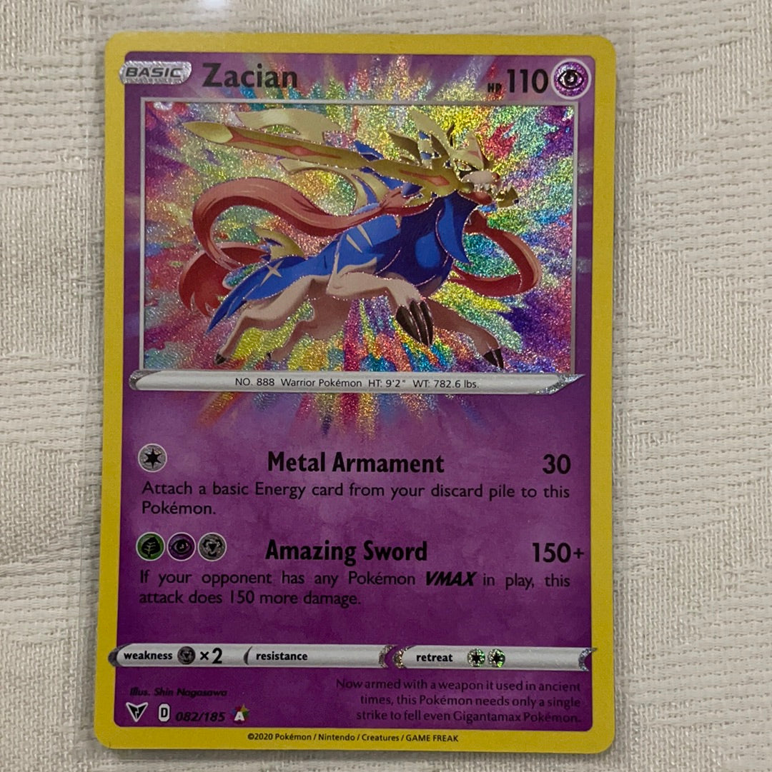 Zacian 082/185 - Carta Pokémon Vivid Voltage | Rara, Incredibile | NM/M (Mint) - 2
