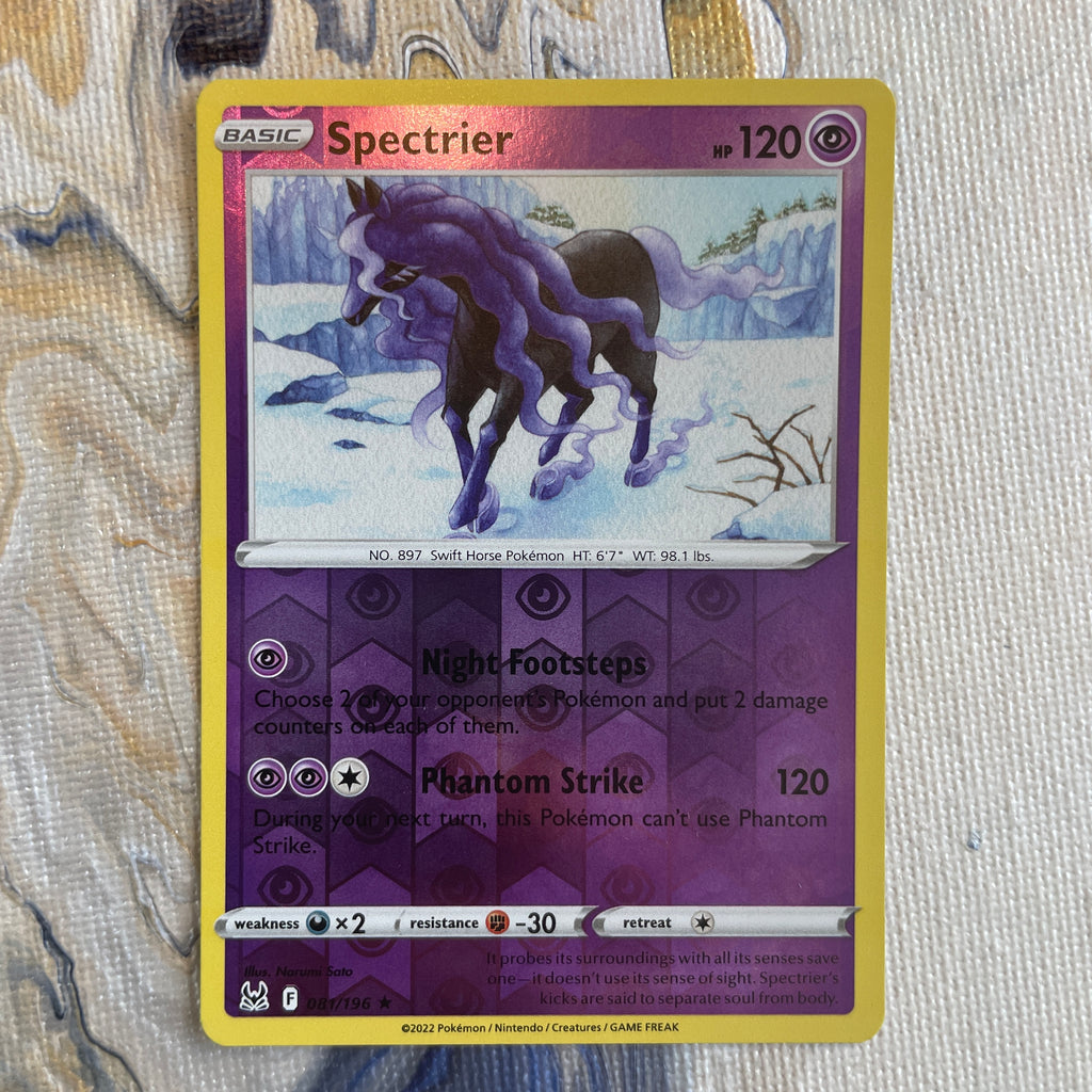 spectrier pokemon card Spectrier Reverse Holo 081/196 – PokePlugZa