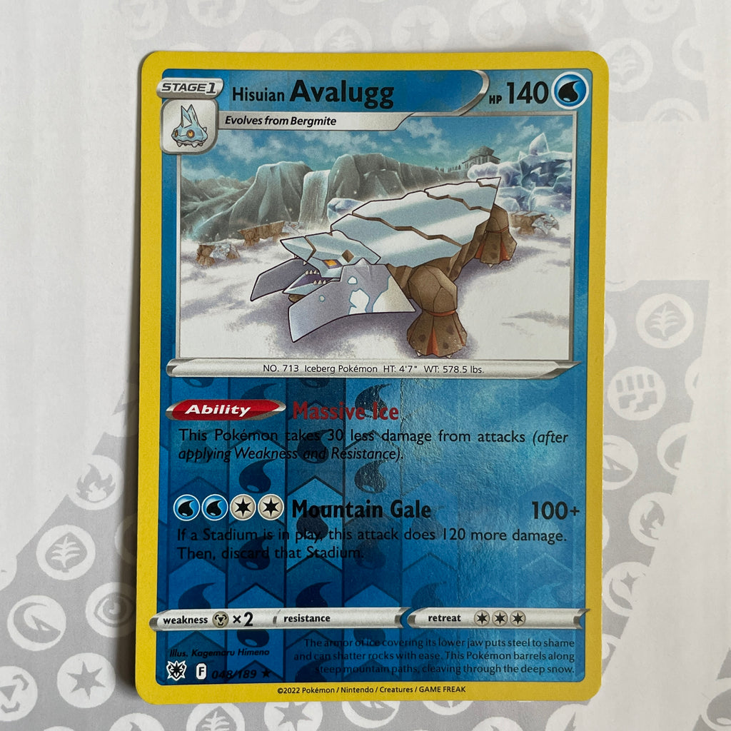 Hisiuian Avalugg reverse holo 048/189 PokePlugZa Hisiuian Avalugg reverse holo 048/189 PokePlugZa