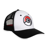 Poké Ball Black & White Baseball Hat (One Size-Adult)