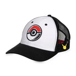 Poké Ball Black & White Baseball Hat (One Size-Adult)