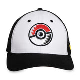 Poké Ball Black & White Baseball Hat (One Size-Adult)